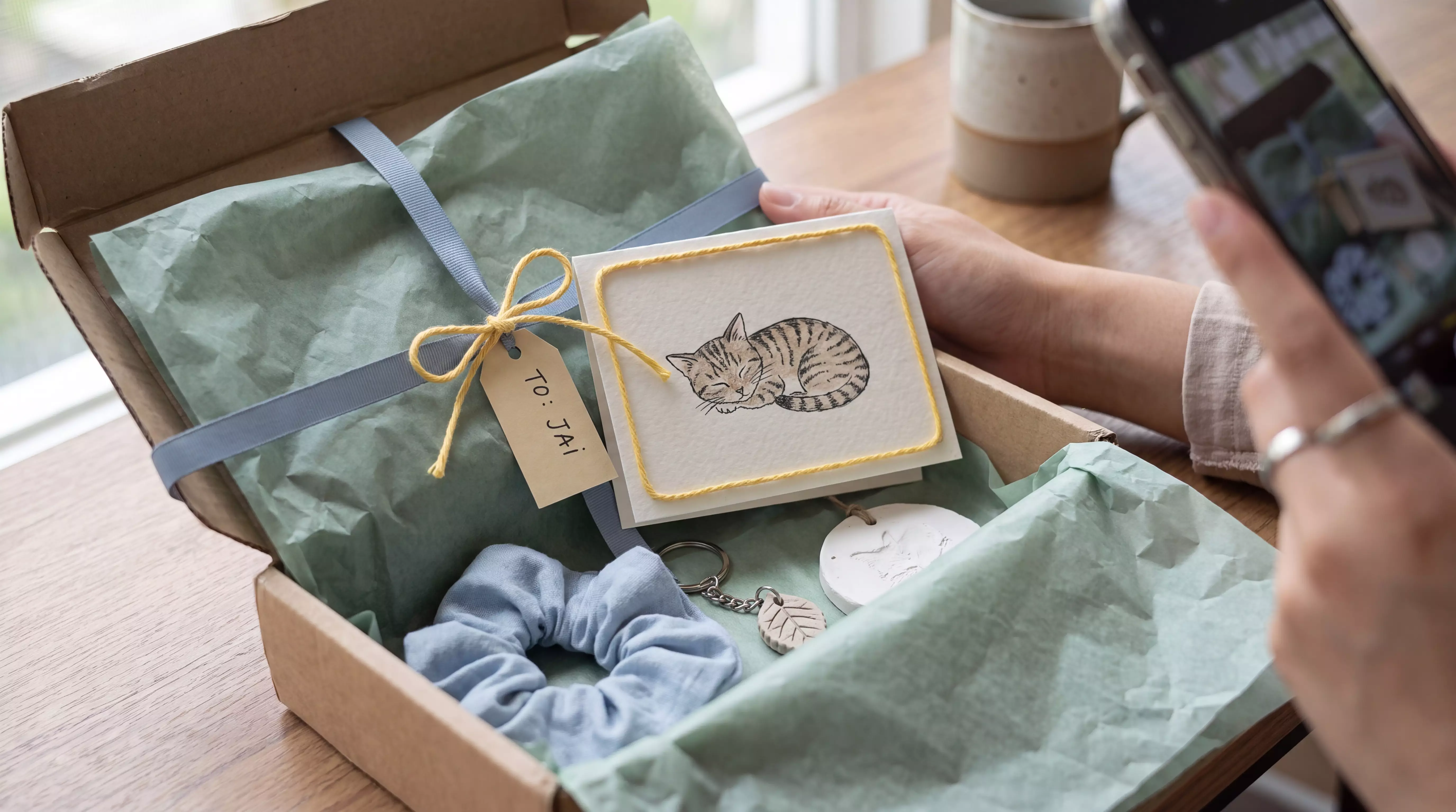 Opened gift box, second angle